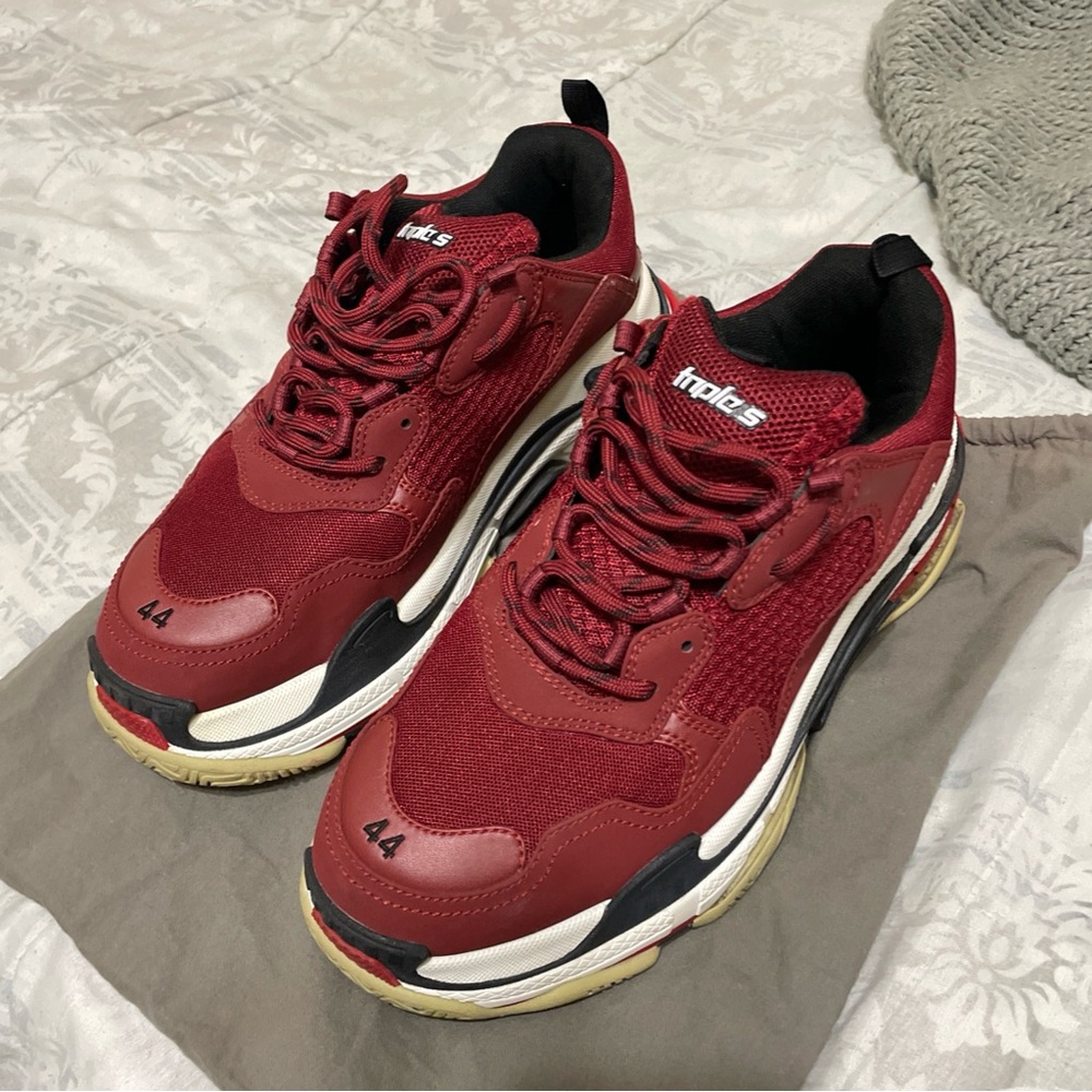 Balenciaga Red Sneakers Modern Chunky Design